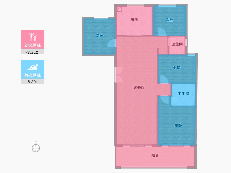 山东省-潍坊市-茂业国际金融中心-112.16-户型库-动静分区