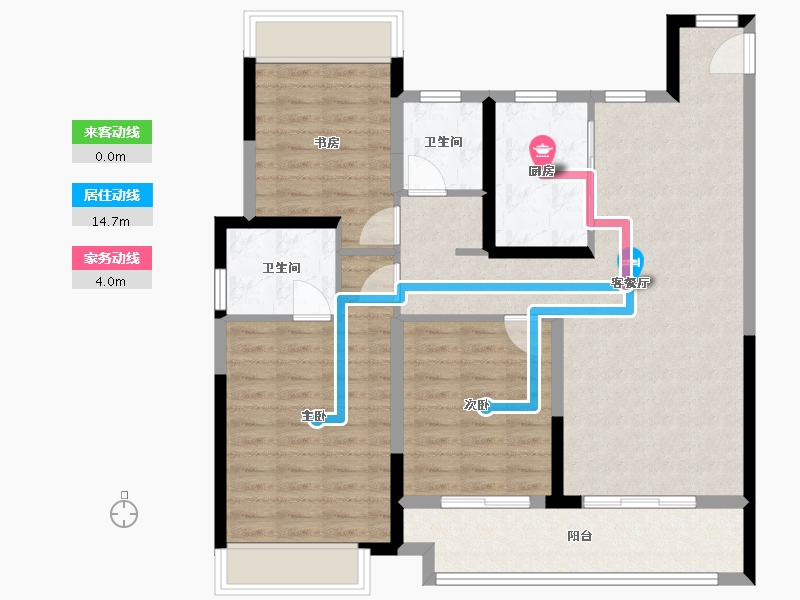 江苏省-徐州市-千禧城3期-99.00-户型库-动静线