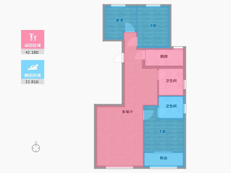 北京-北京市-亦城亦嘉-91.00-户型库-动静分区