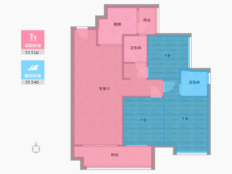 广东省-清远市-保利天汇-78.96-户型库-动静分区