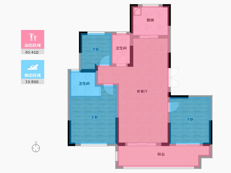 山东省-济宁市-理想花园-110.40-户型库-动静分区