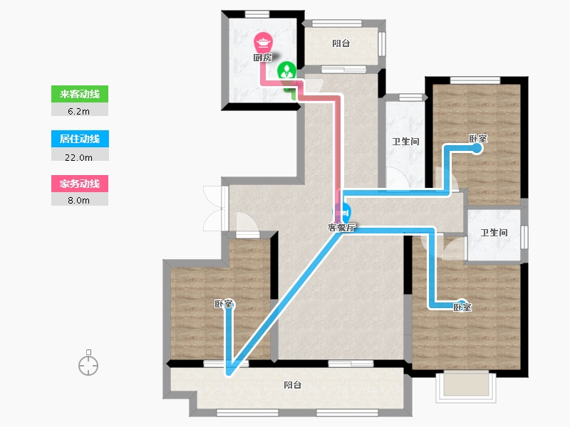 山东省-临沂市-罗庄区江泉国际-二期-104.80-户型库-动静线