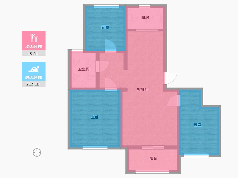 河北省-邯郸市-静和苑-82.40-户型库-动静分区