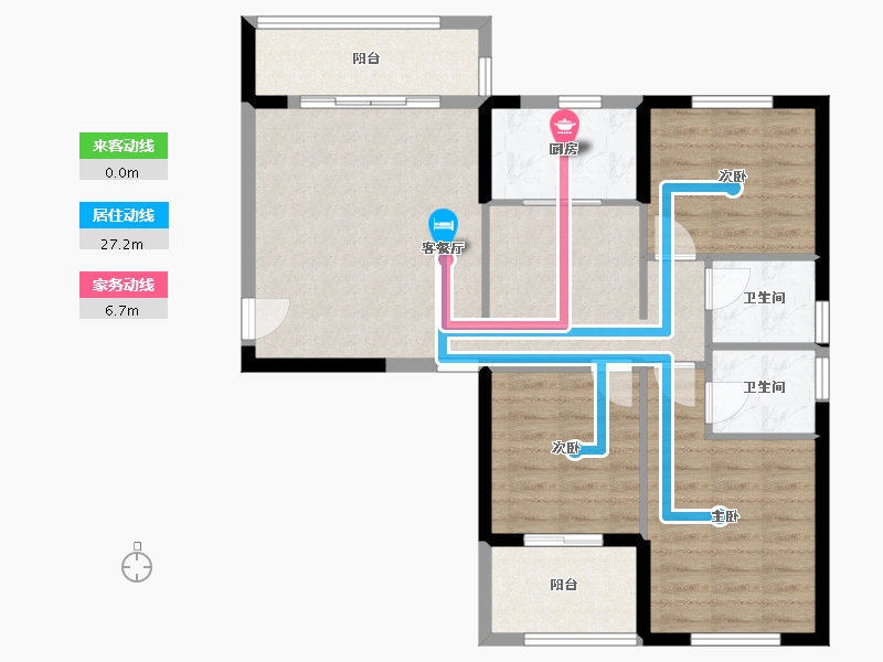 福建省-漳州市-下碑新村安置房-93.38-户型库-动静线