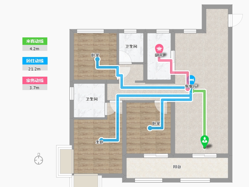 河北省-石家庄市-华远昆仑赋-94.40-户型库-动静线