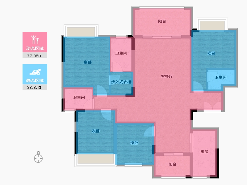 贵州省-遵义市-绥阳林达阳光城-179.33-户型库-动静分区