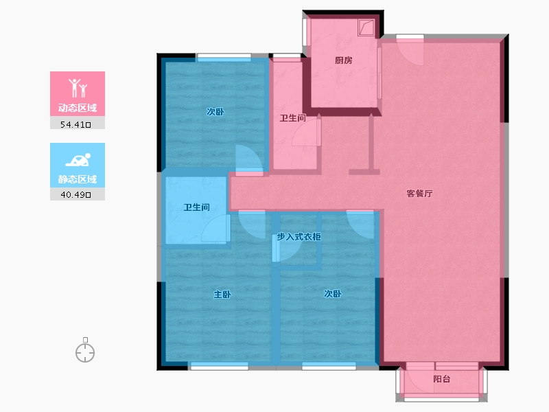 河北省-石家庄市-奥园城央云庭-92.82-户型库-动静分区