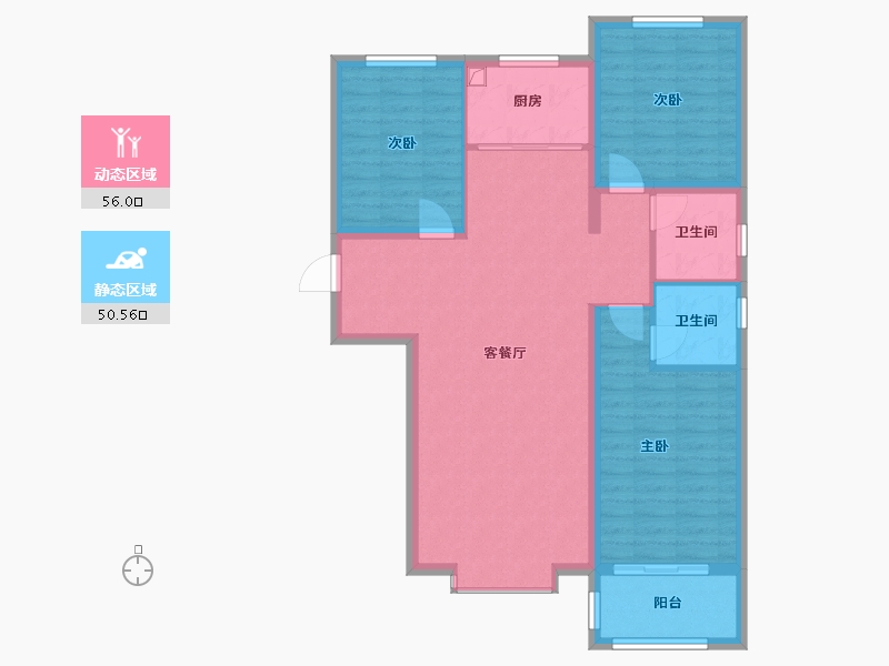 河北省-保定市-哈罗城-96.20-户型库-动静分区