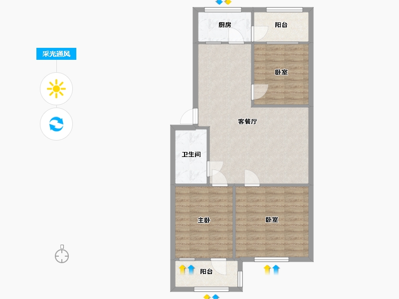 宁夏回族自治区-银川市-气象局小区-83.01-户型库-采光通风