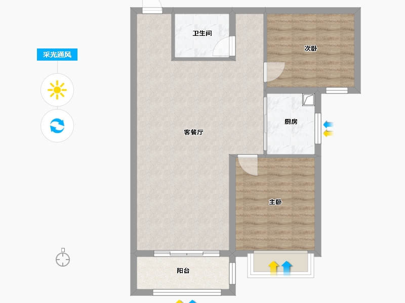 河北省-保定市-哈罗城西区-73.18-户型库-采光通风