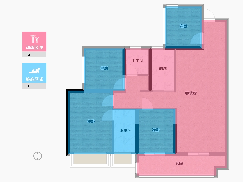 广东省-中山市-保利和光尘樾-103.00-户型库-动静分区