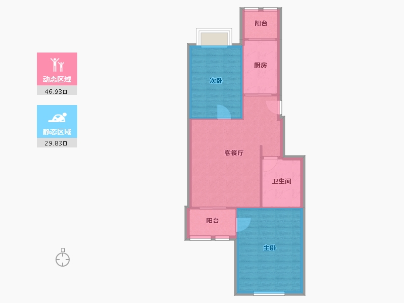 天津-天津市-香水园-69.00-户型库-动静分区