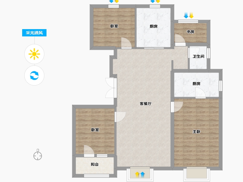 北京-北京市-中建宸庐-108.00-户型库-采光通风