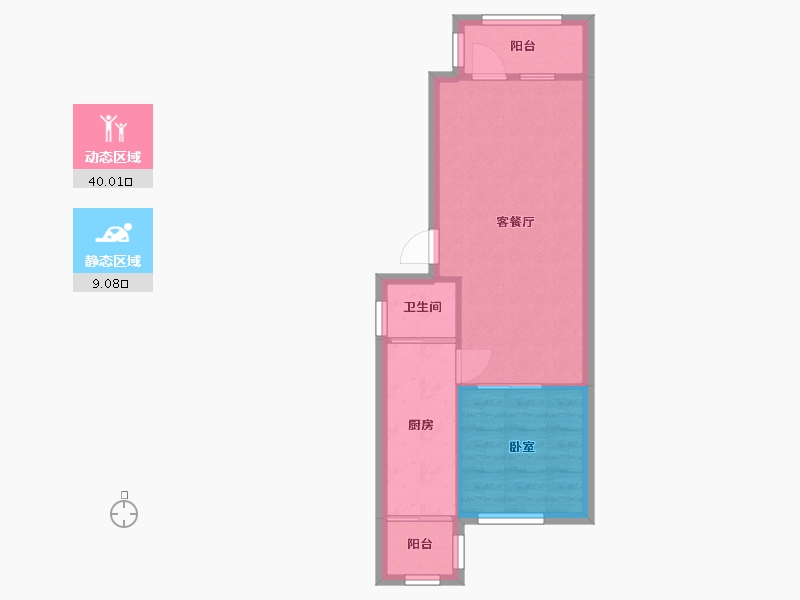 天津-天津市-居华里-43.20-户型库-动静分区