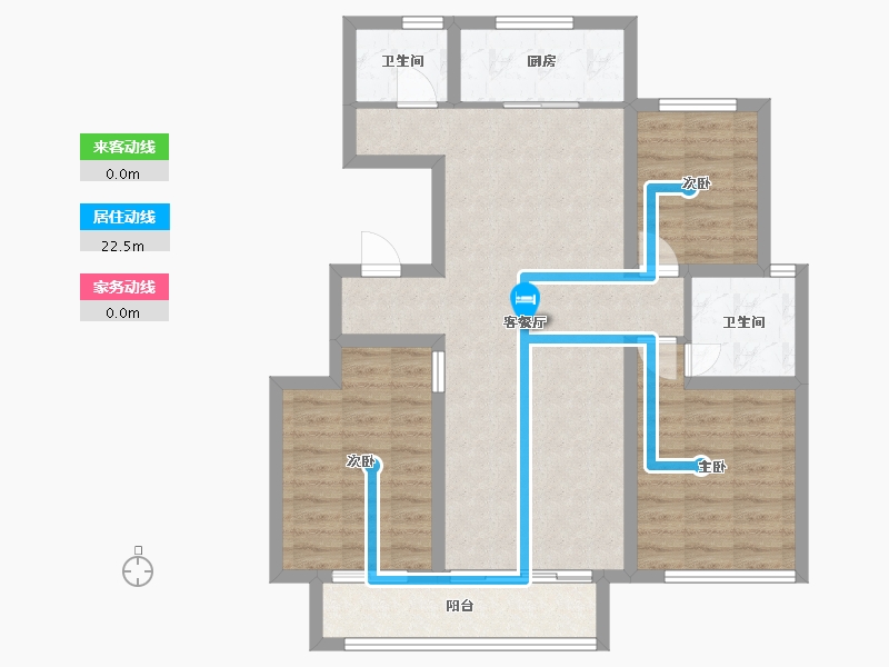 河北省-承德市-顺达新城-100.10-户型库-动静线