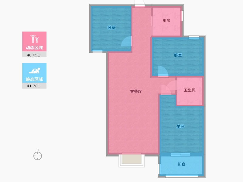 河北省-保定市-哈罗城东区-80.52-户型库-动静分区