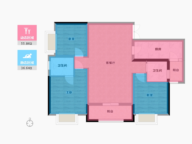 贵州省-贵阳市-云城中心-110.00-户型库-动静分区