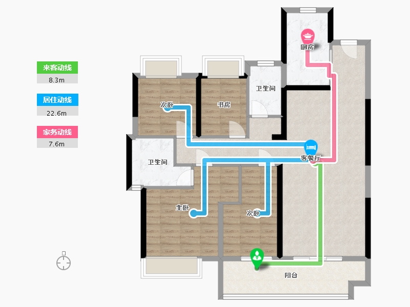 湖北省-黄冈市-润达美墅-114.13-户型库-动静线