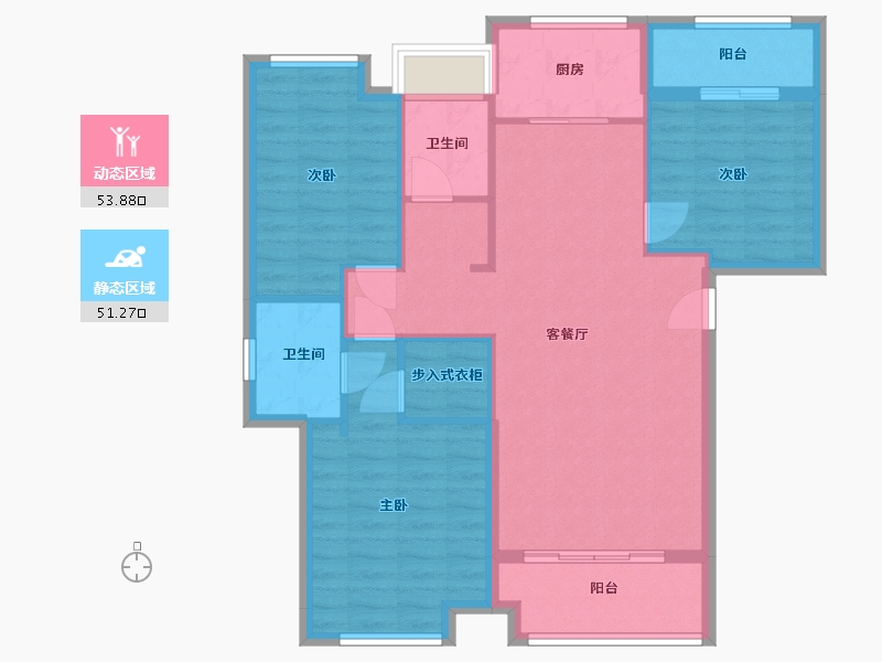 湖南省-怀化市-怀化华远万江府-95.20-户型库-动静分区