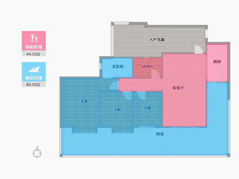 广东省-广州市-星河山海湾-83.20-户型库-动静分区