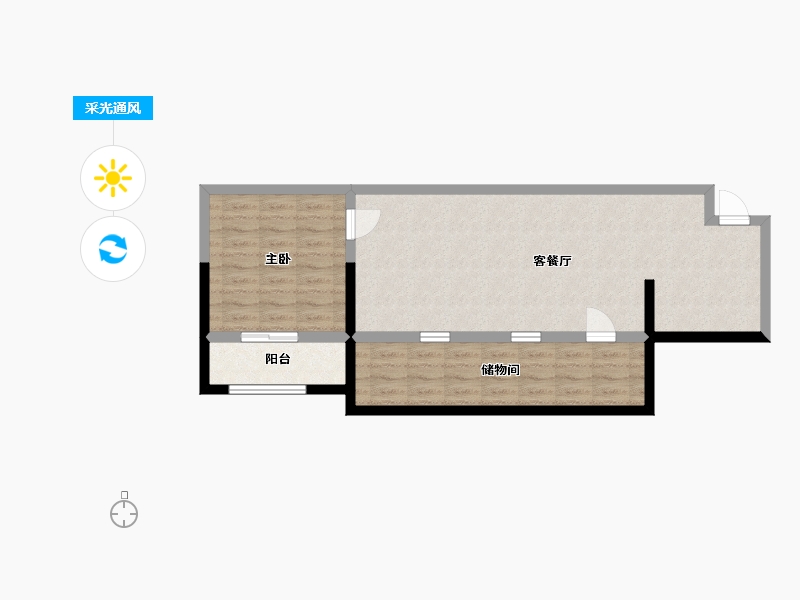 江苏省-南通市-龙信晏园-68.00-户型库-采光通风