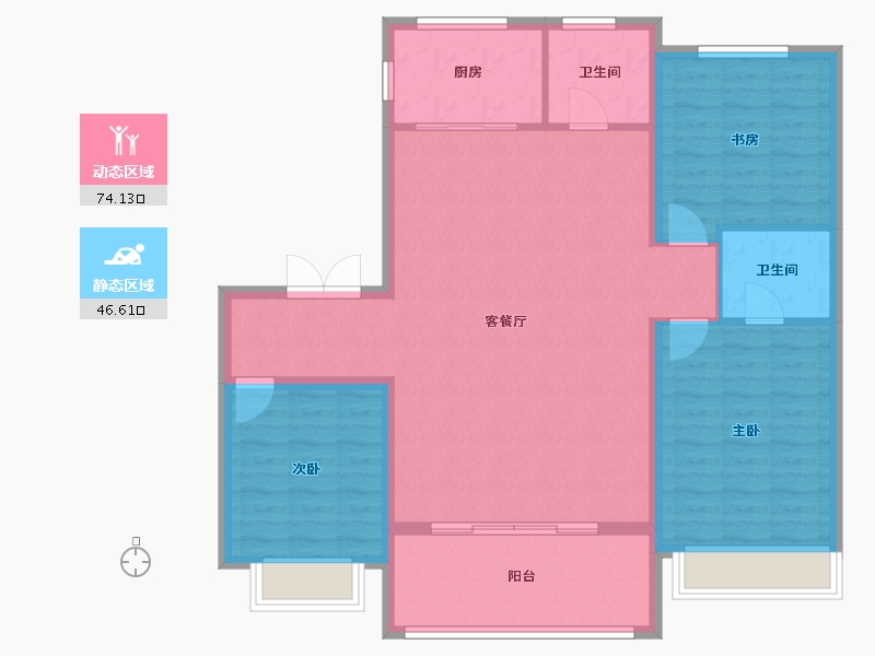 山西省-大同市-兰溪苑-112.95-户型库-动静分区