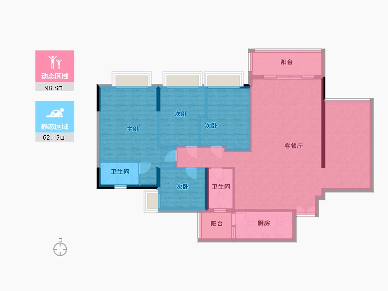 广东省-广州市-锦东花园-A区-150.40-户型库-动静分区