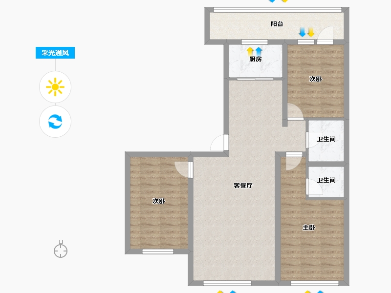 河北省-承德市-和润新城-114.40-户型库-采光通风