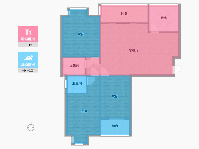 四川省-成都市-驿鑫乡卿城-109.72-户型库-动静分区