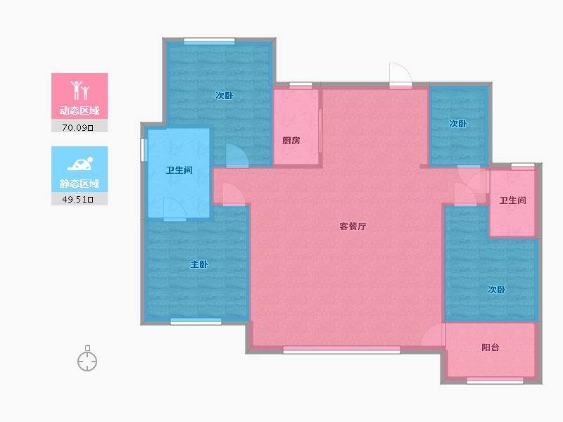 山东省-滨州市-滨和沁园-130.00-户型库-动静分区