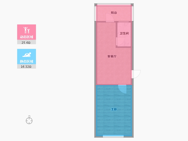 辽宁省-沈阳市-郭家五小区-51.00-户型库-动静分区