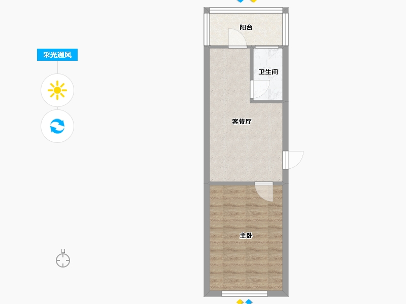 辽宁省-沈阳市-郭家五小区-51.00-户型库-采光通风