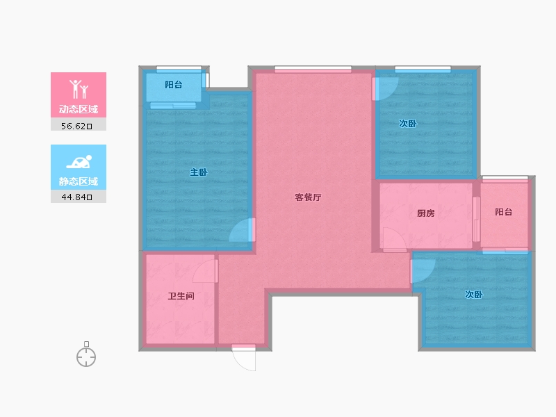 河南省-商丘市-银河西苑-90.40-户型库-动静分区