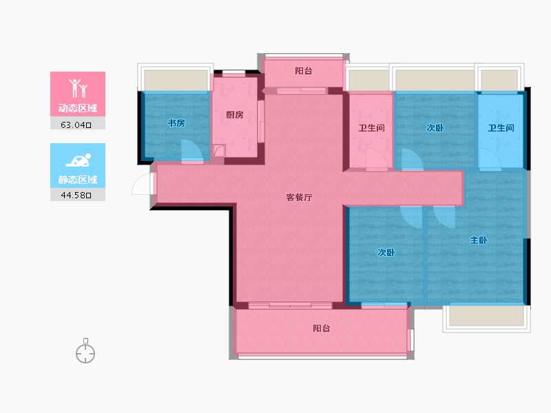 广东省-阳江市-文华-96.80-户型库-动静分区