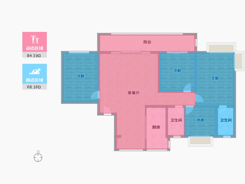 河南省-平顶山市-广诚美林府-133.28-户型库-动静分区