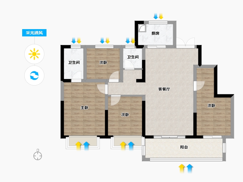 河北省-邢台市-家乐园天一园著-144.00-户型库-采光通风