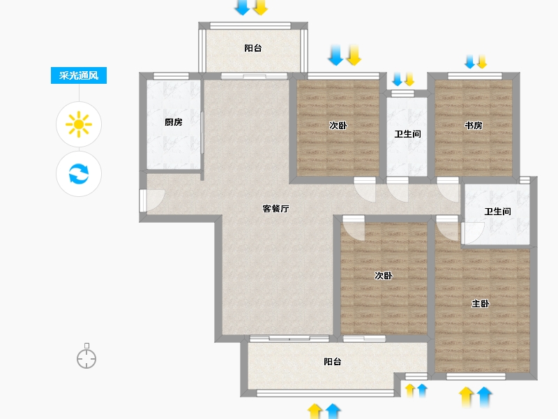 湖南省-衡阳市-新时代-115.82-户型库-采光通风