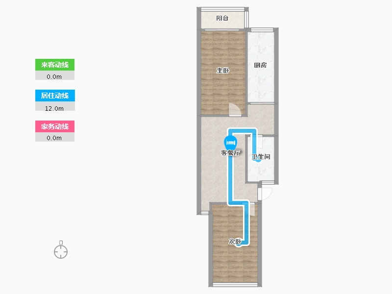 湖北省-武汉市-长发小康苑-66.30-户型库-动静线