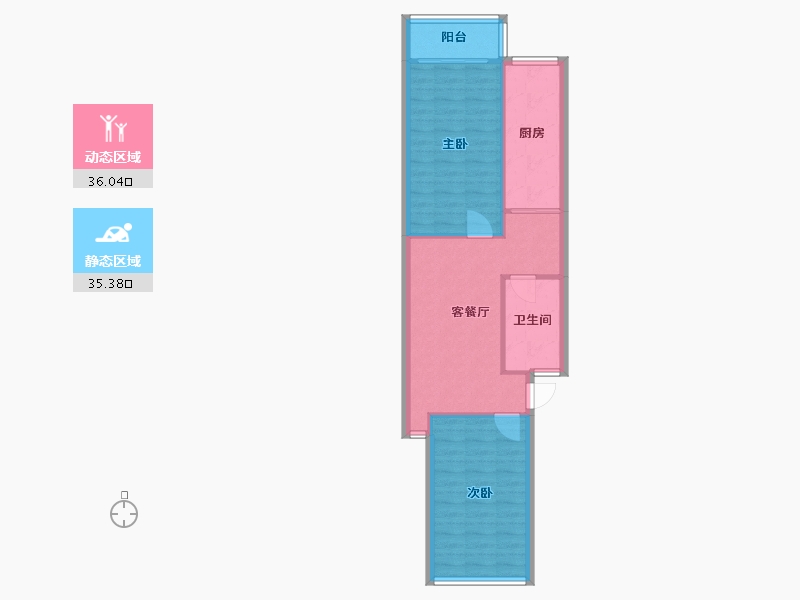 湖北省-武汉市-长发小康苑-66.30-户型库-动静分区