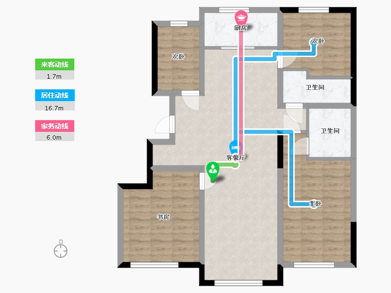 黑龙江省-大兴安岭地区-金科雅居-120.00-户型库-动静线