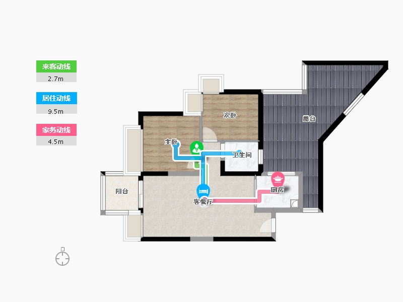 广东省-深圳市-西城上筑1区-B座-80.00-户型库-动静线