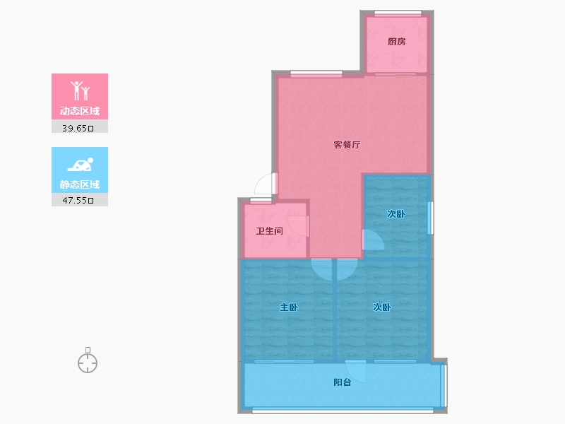 山东省-淄博市-淄博电业局第四宿舍区-95.00-户型库-动静分区