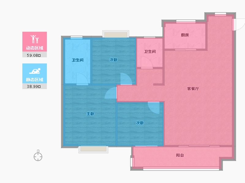 江西省-南昌市-祥生府-90.40-户型库-动静分区