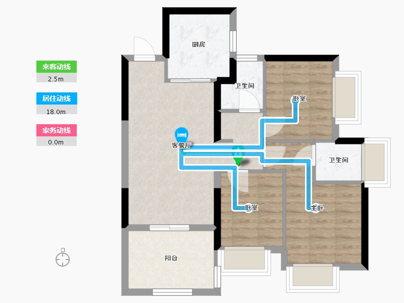 广东省-深圳市-壹成中心十区-74.84-户型库-动静线