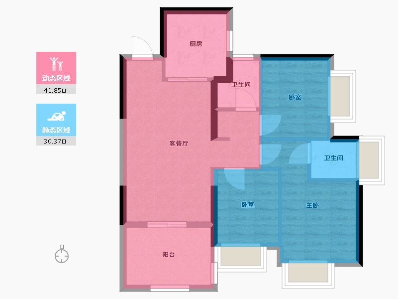 广东省-深圳市-壹成中心十区-74.84-户型库-动静分区