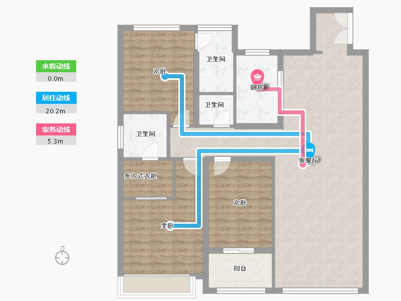 浙江省-绍兴市-祥生棠樾-110.50-户型库-动静线