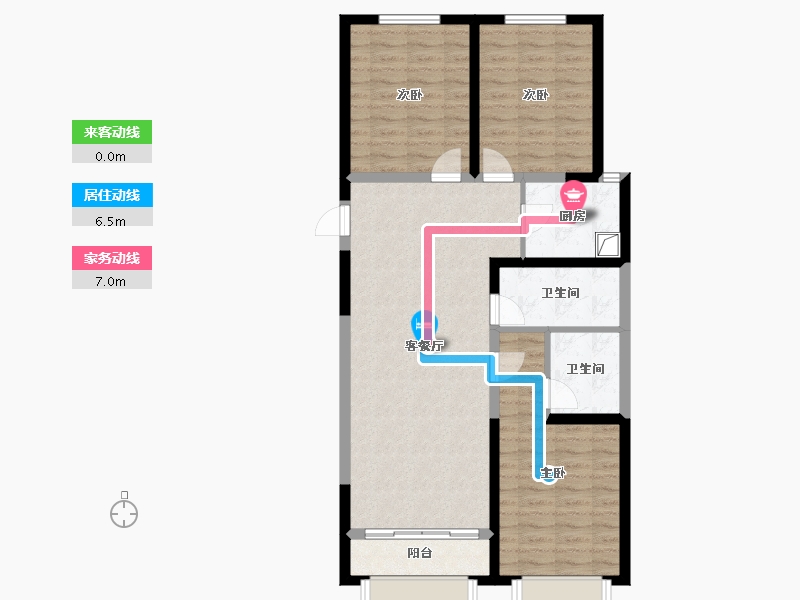 山西省-太原市-中泛金樾府-103.00-户型库-动静线