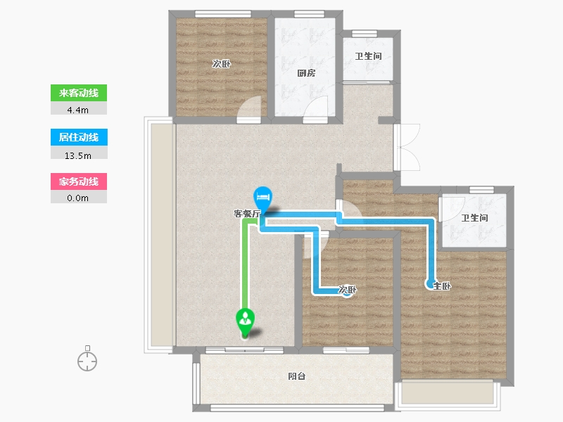 河南省-安阳市-阳光嘉苑二期-111.96-户型库-动静线