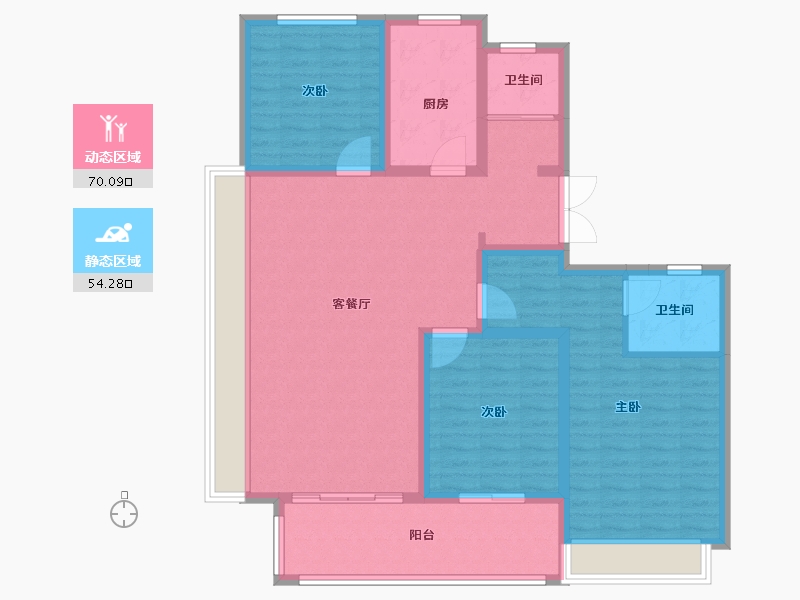 河南省-安阳市-阳光嘉苑二期-111.96-户型库-动静分区