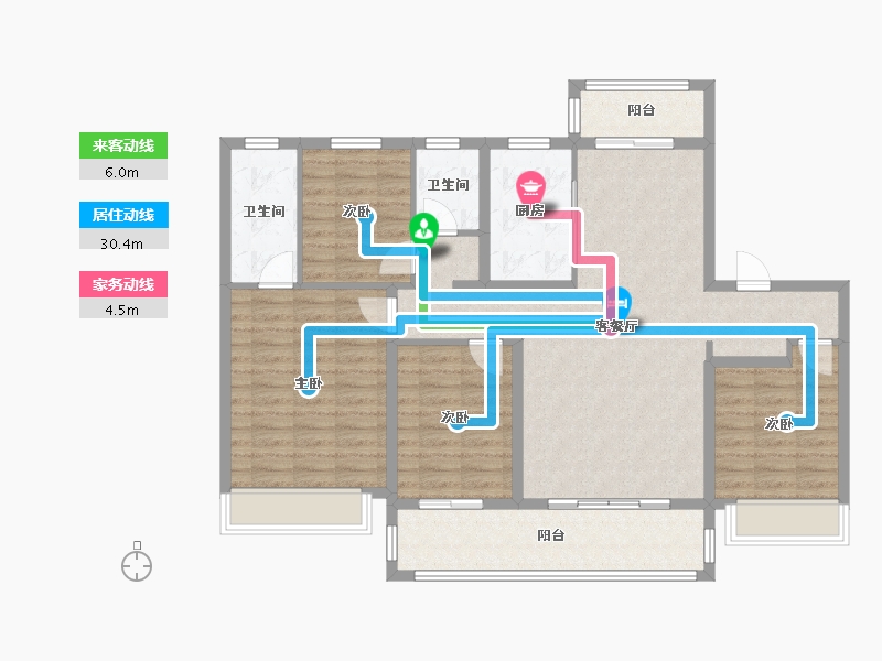 江苏省-苏州市-前山澜庭D区-115.00-户型库-动静线